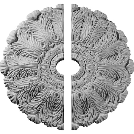 Ekena Millwork Durham Ceiling Medallion, Two Piece (Fits Canopies up to 4 1/4"), 31"OD x 4"ID x 1 1/2"P CM31DU2-04000